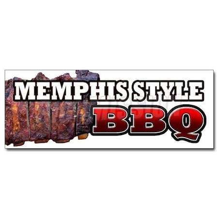 MEMPHIS STYLEBBQ DECAL Sticker Beef Brisket Ribs Pork Barbque Open Eat